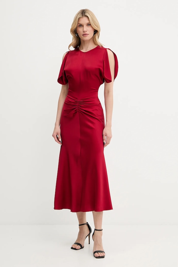Victoria Beckham rochie maxi burgundia 1325WDR005227D