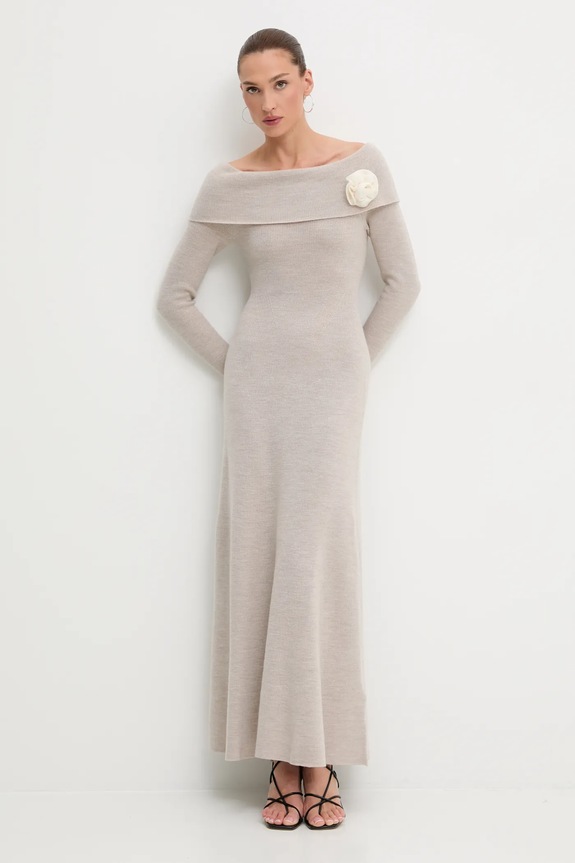 Vlněný svetr Blugirl Blumarine RF5150.MA500 béžová AW25