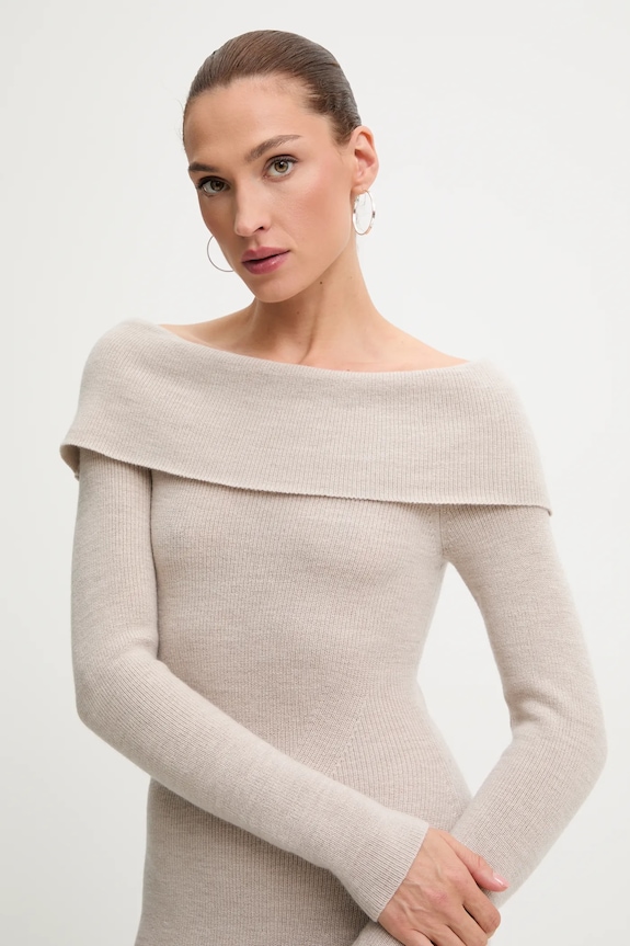 Vlněný svetr Blugirl Blumarine RF5150.MA500 béžová
