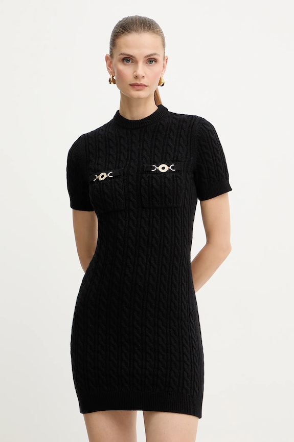 Шерстяное платье Patou casual чёрный KN2588041