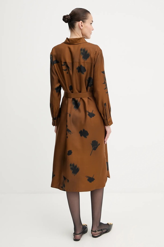 Hodvábne šaty MM by Max Mara JADI 2526226017600 hnedá AW25