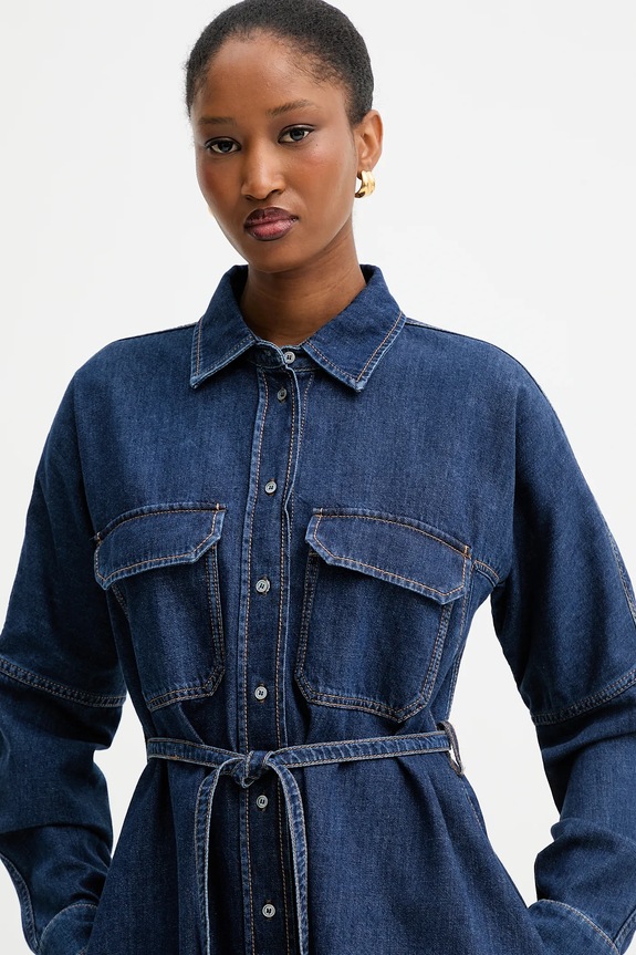 Φόρεμα τζιν Weekend Max Mara BALENIO σκούρο μπλε 2525226081600