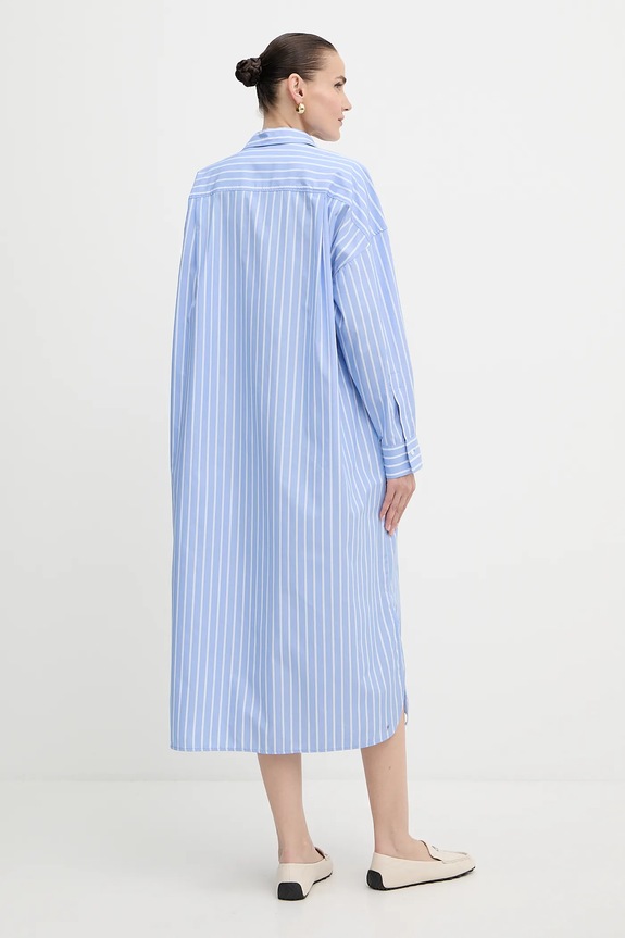 Odzież Weekend Max Mara sukienka bawełniana MOLINA 2525226121600 niebieski