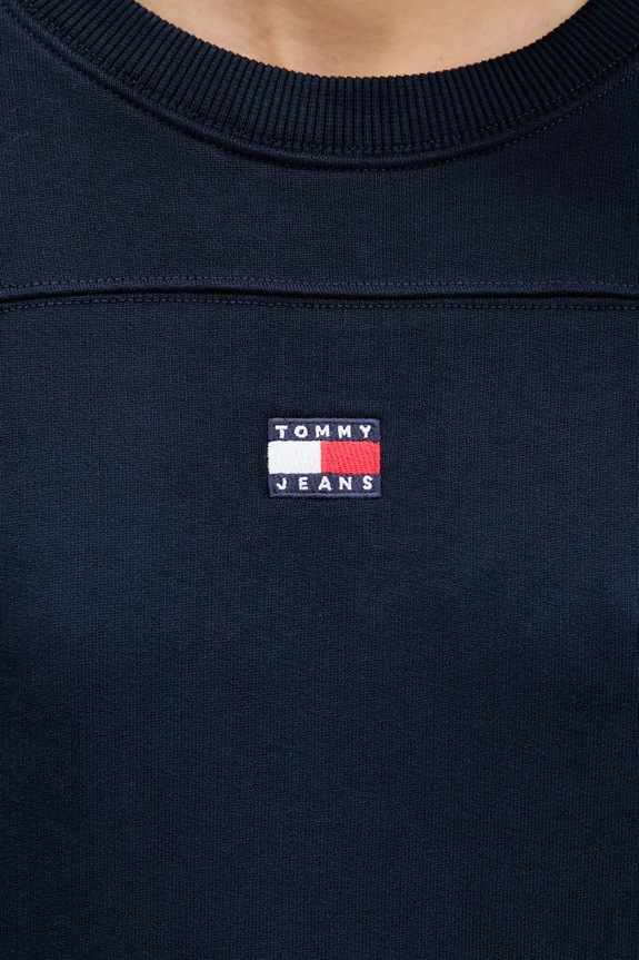 Βαμβακερό φόρεμα Tommy Jeans DW0DW21484 σκούρο μπλε