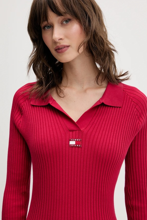 Šaty Tommy Jeans ružová DW0DW22183