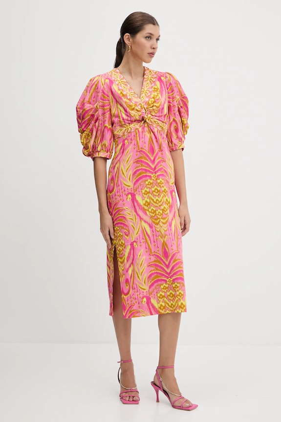 Φόρεμα Farm Rio εμπριμέ ροζ 336601