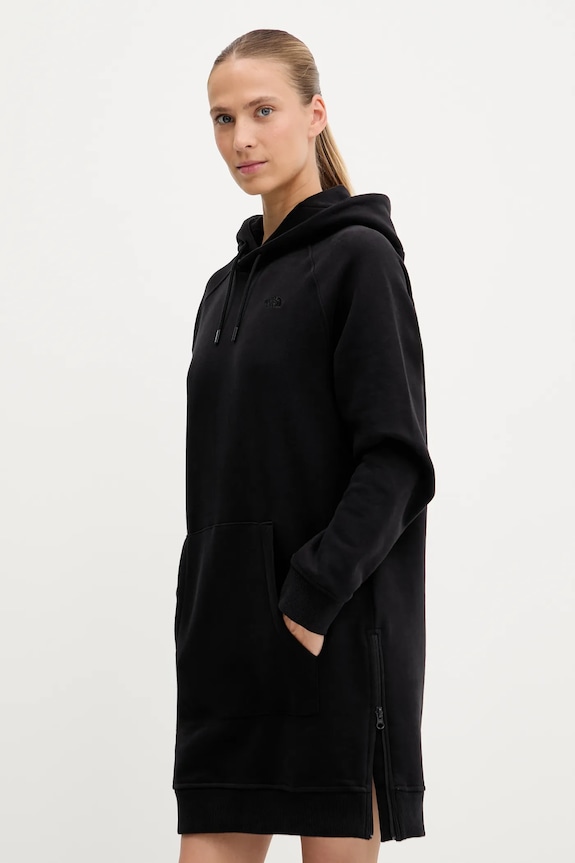The North Face rochie din bumbac negru NF0A8E48JK31