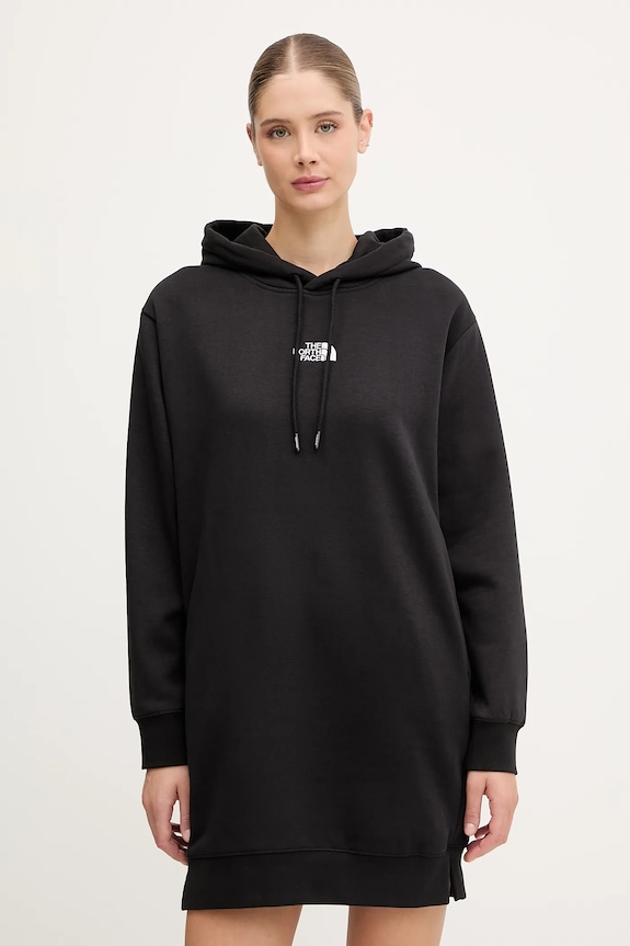 The North Face sukienka Essential Relaxed długi czarny NF0A8EEEJK31