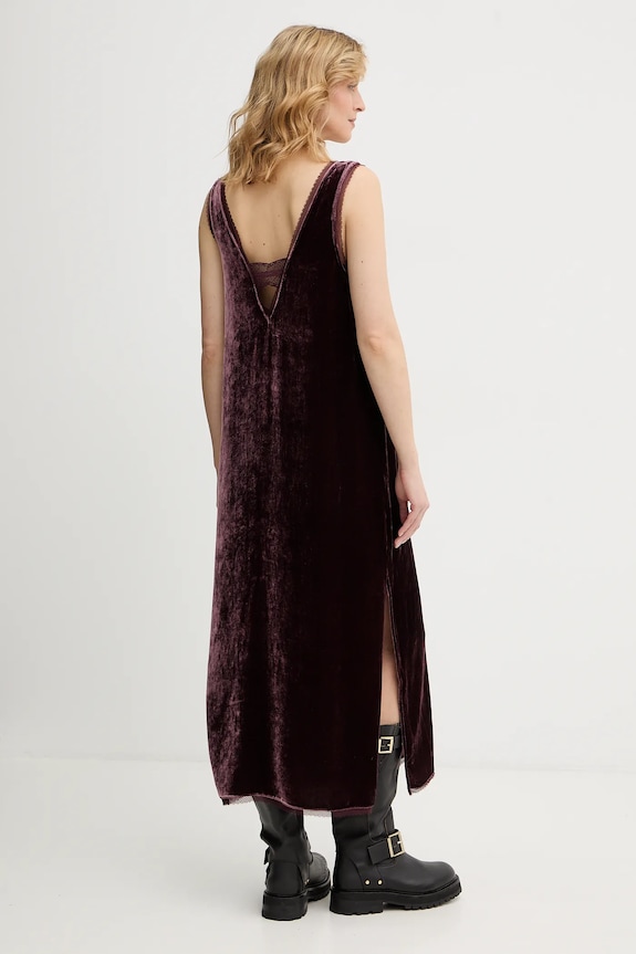 Ρούχα Βελούδινο φόρεμα ZADIG&VOLTAIRE WWDR02571 μπορντό