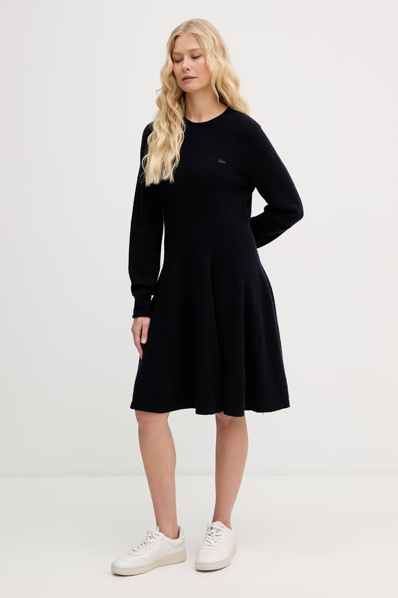 Шерстяное платье Lacoste EF4161 тёмно-синий SS26