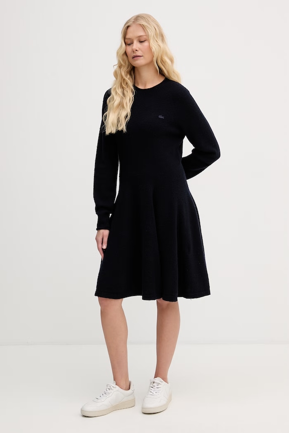 Шерстяное платье Lacoste EF4161 тёмно-синий SS26