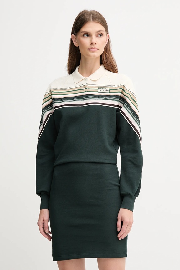 Lacoste sukienka wzorzyste zielony EF5408