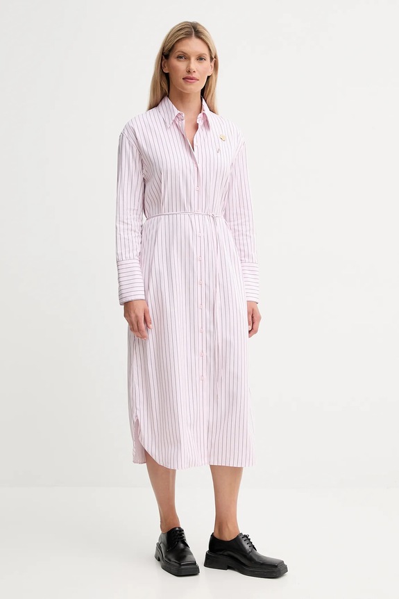 Kenzo sukienka bawełniana wzorzyste różowy FF62RO4049LU