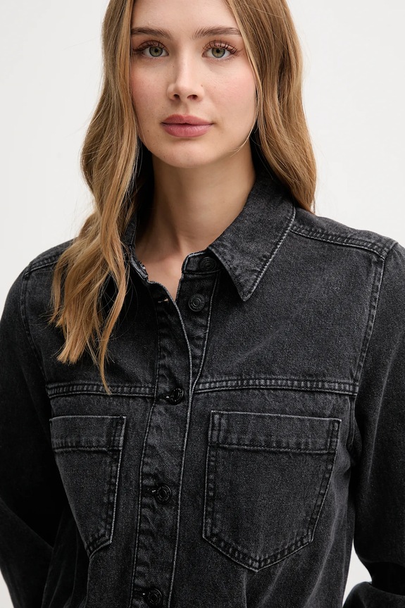 Džínové šaty Dkny šedá DJ5D9064