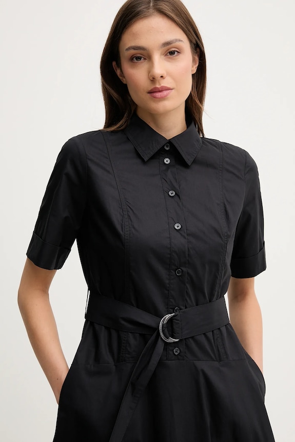 Bavlněné šaty Dkny černá DJ5D9065