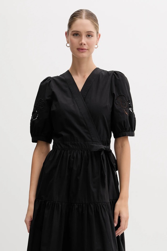 Odzież Dkny sukienka bawełniana P5DB0B48 czarny