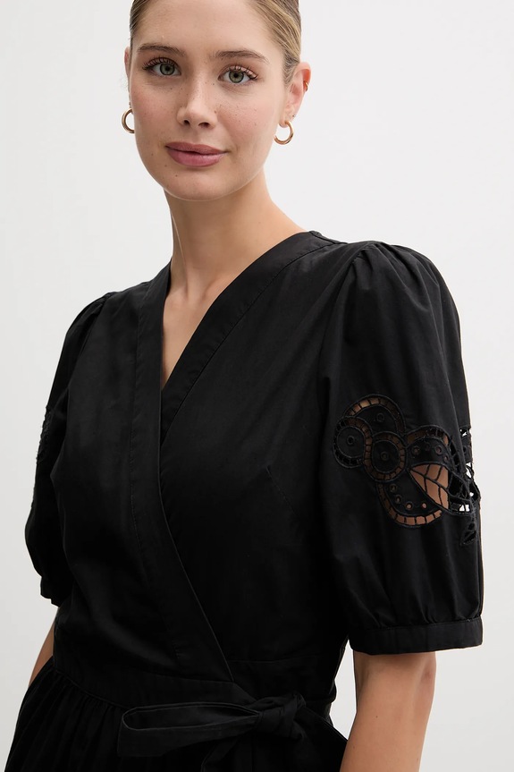 Dkny sukienka bawełniana czarny P5DB0B48