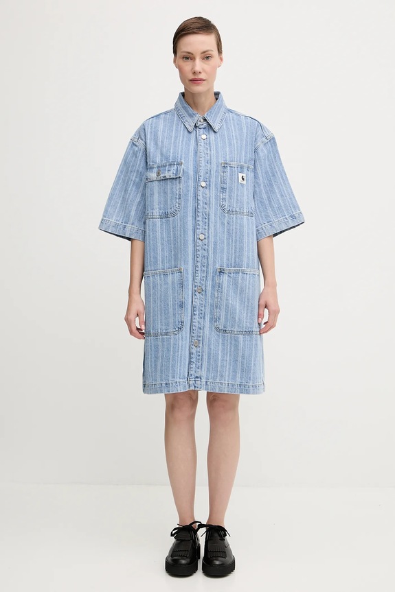 Φόρεμα Carhartt WIP W' Rylan ύφασμα μπλε I035578.32H12