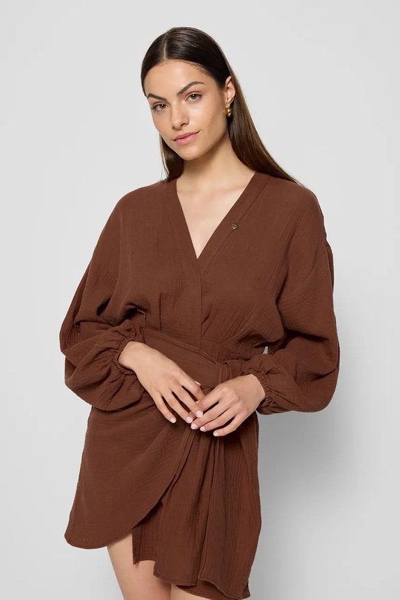 Bizuu vestito MOULINS dritto marrone MOULINS.BRAZOWY