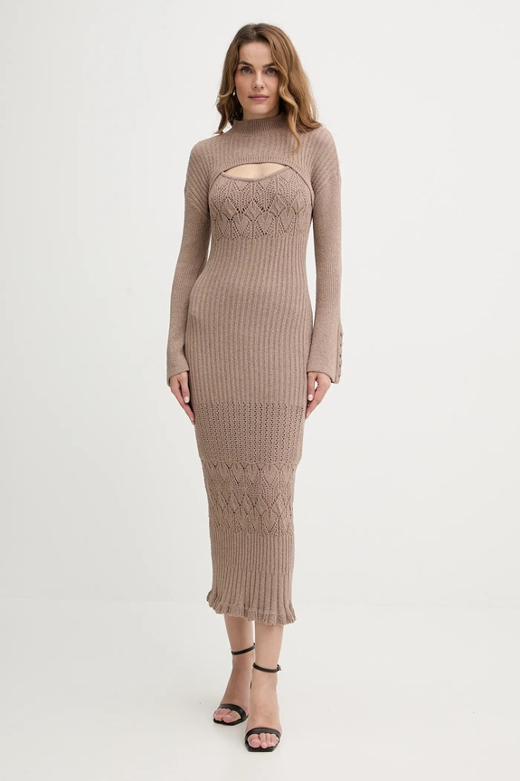 Φόρεμα Guess SHINJU casual μπεζ W5BK91.Z4060