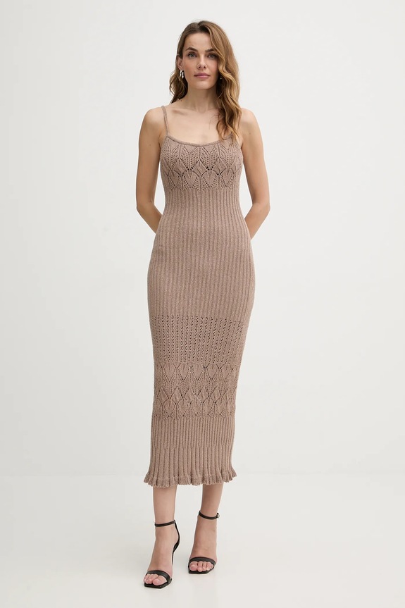 Φόρεμα Guess SHINJU W5BK91.Z4060 μπεζ AW25