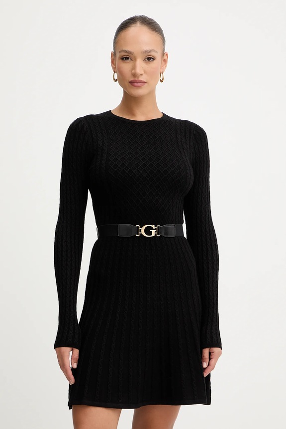 Guess sukienka HANA z elastanem czarny W5BK68.Z2YJ2