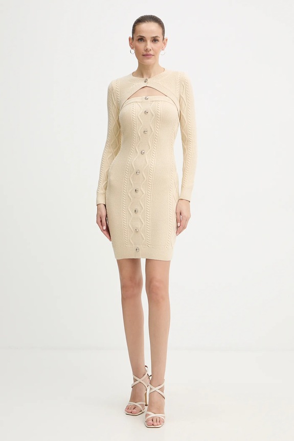 Šaty Guess DAPHNE W5BK61.Z2ZK2 béžová AW25