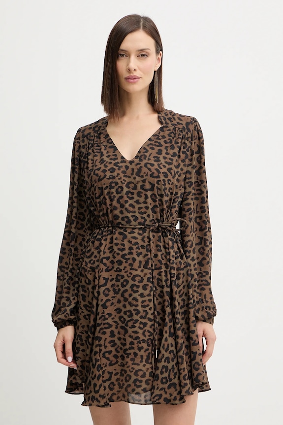 Guess sukienka WANDA casual brązowy W5BK51.WGLA2