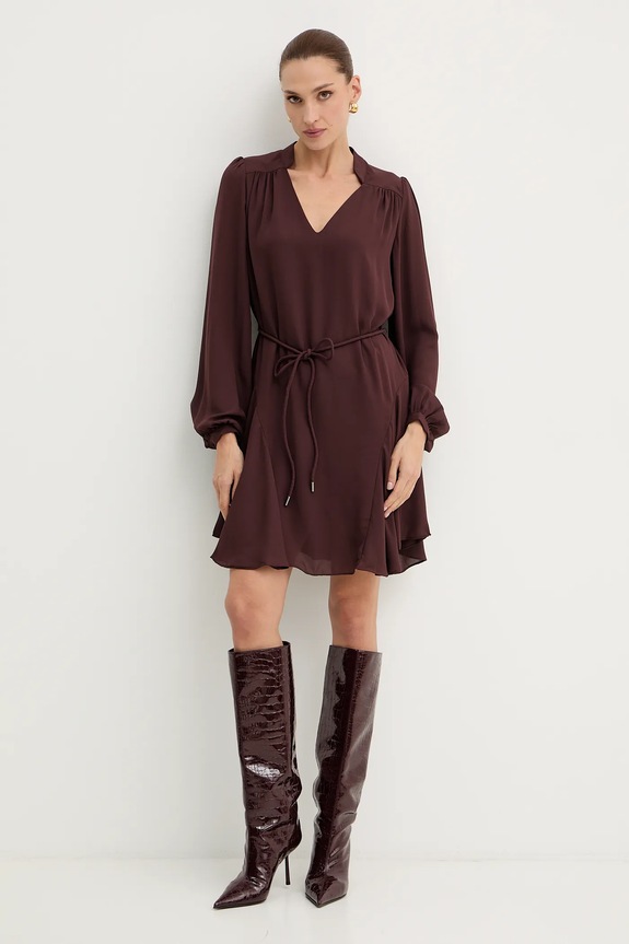 Šaty Guess WANDA W5BK51.WGLA2 burgundské AW25