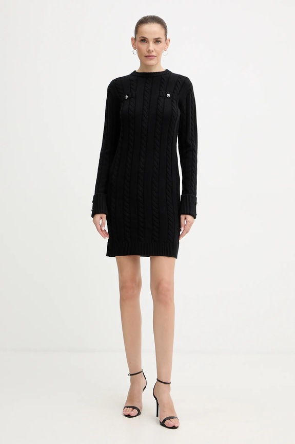 Šaty s příměsí vlny Guess ELSA W5BK46.Z1192 černá AW25