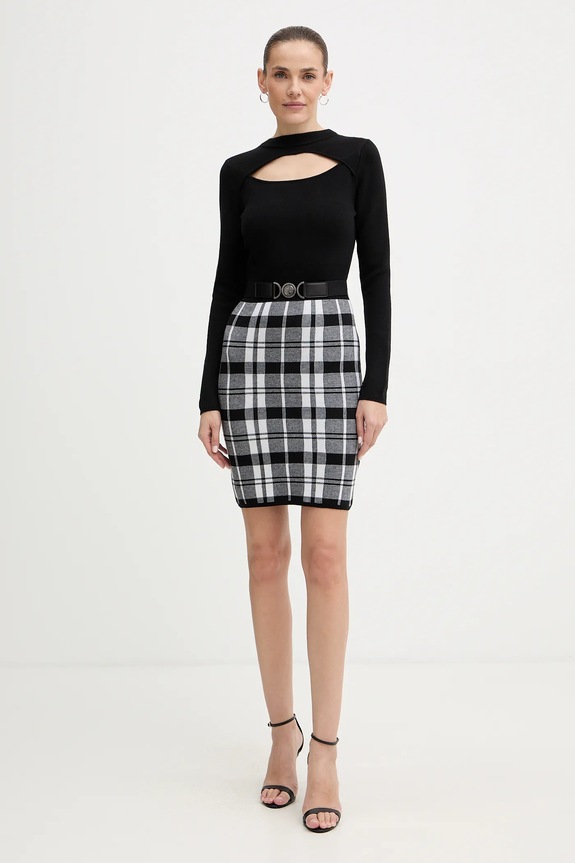 Φόρεμα από μείγμα μαλλιού Guess CORALINE W5BK44.Z3JD2 μαύρο AW25
