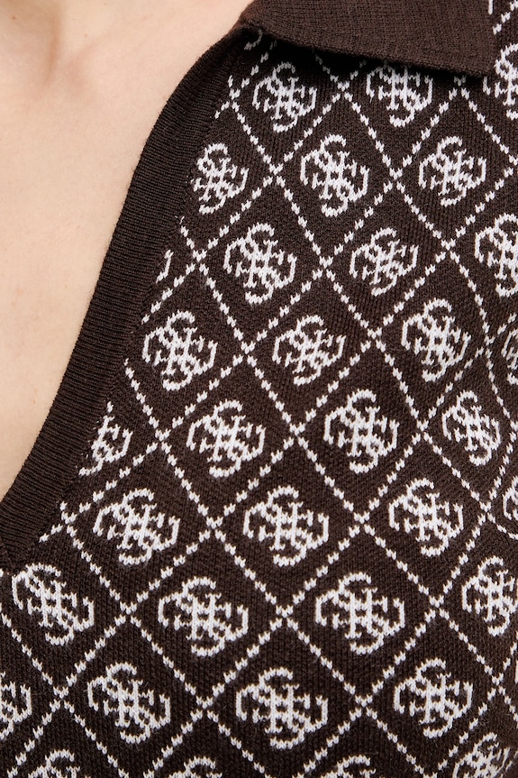 Платье с примесью шерсти Guess AUBREY W5BK25.Z3JD2 коричневый