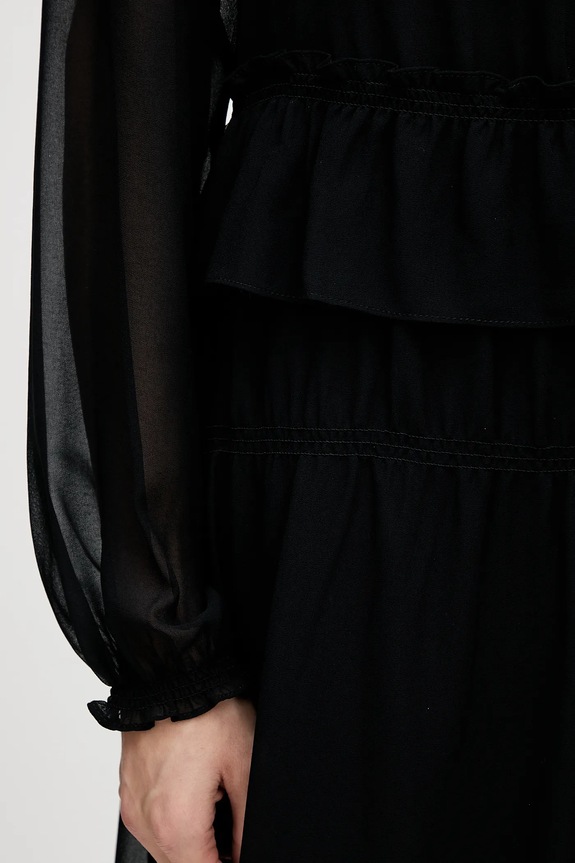 Φόρεμα Sisley 4NOXLV07L μαύρο