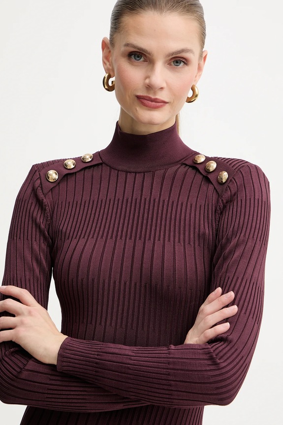 Marciano by Guess sukienka JANET bordowy 5BGK52.5881Z