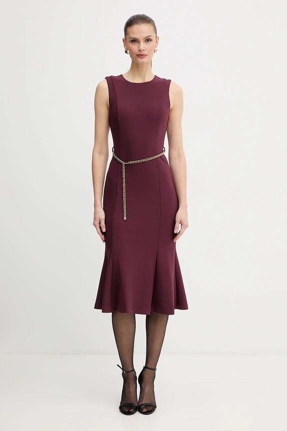 Marciano by Guess sukienka LIA z elastanem bordowy 5BGK20.6302A