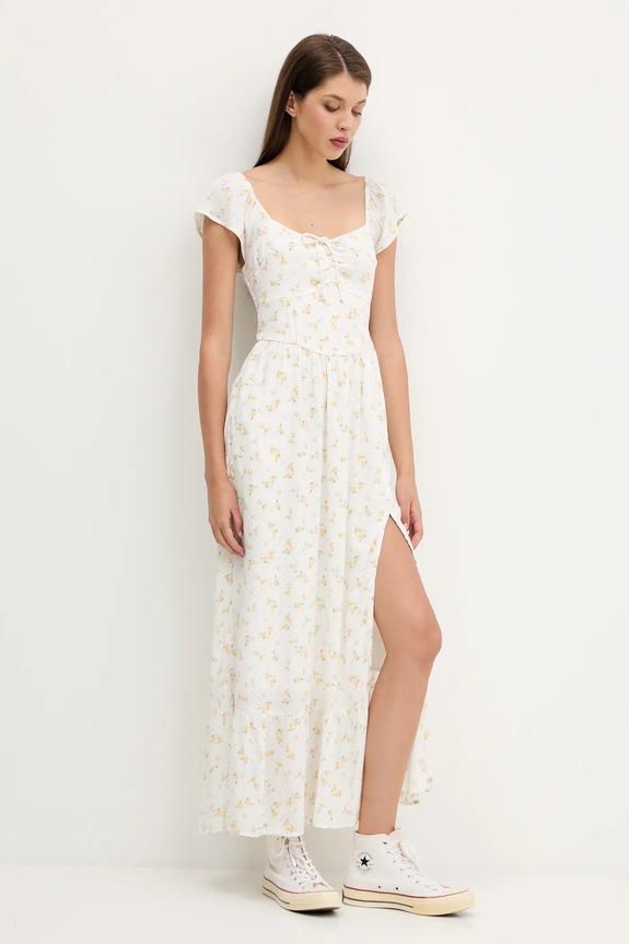 Φόρεμα Hollister Co. KI359.5298.109 λευκό AW25