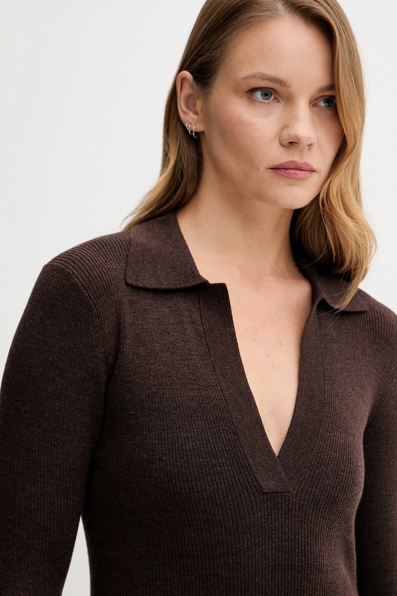 MC2 Saint Barth vestito con lana marrone OCT0001