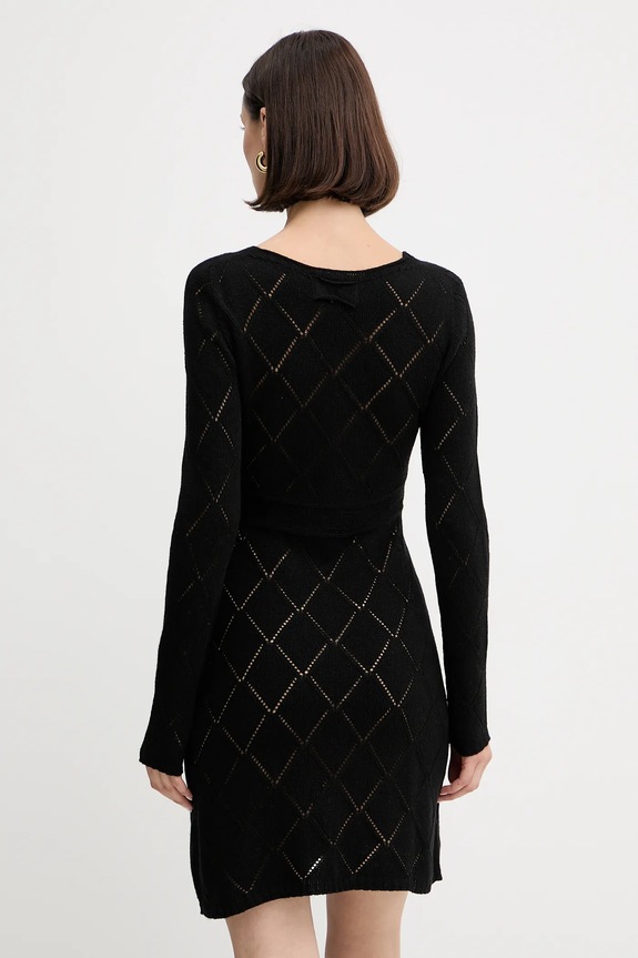Ruházat Twinset gyapjú ruha 252TP3471 fekete