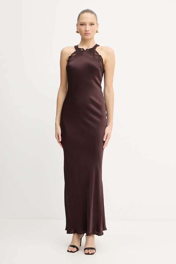 Twinset vestito maxi marrone 252TT2240