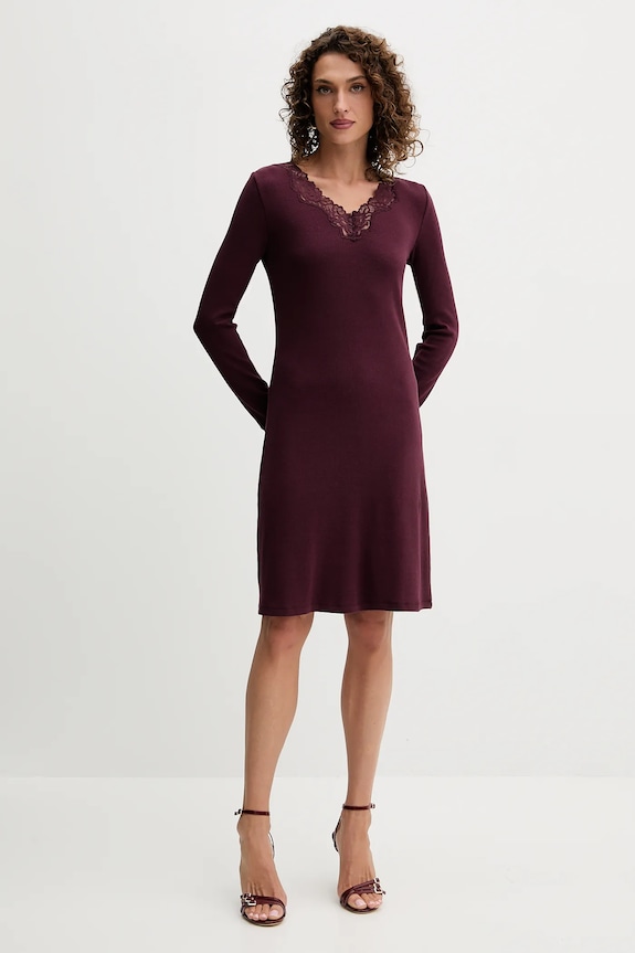 Twinset sukienka casual bordowy 252LL2BCC