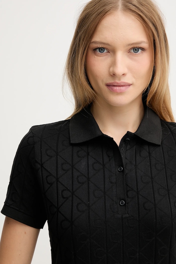 Bavlnené šaty Calvin Klein Jeans čierna LV044D208G