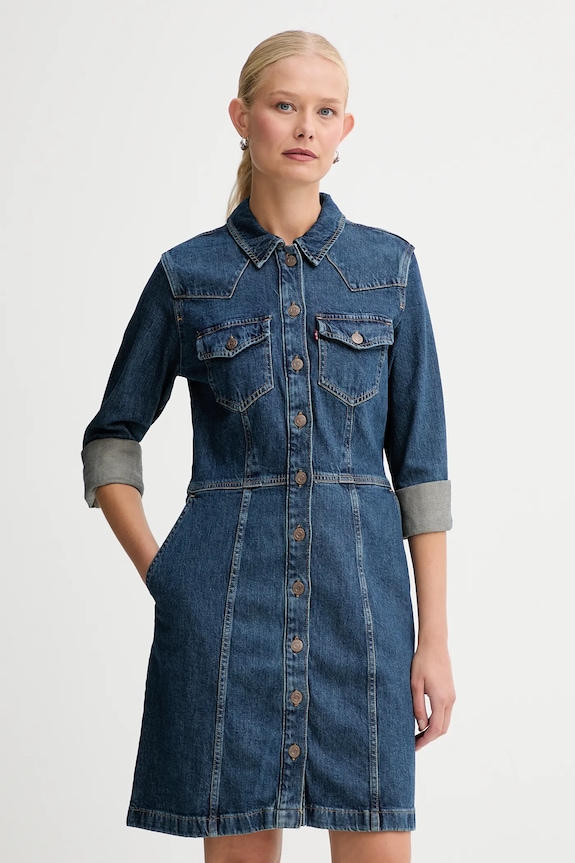 Φόρεμα Levi's με ελαστάν μπλε A7592.0006