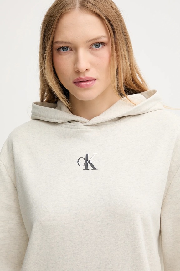 Calvin Klein Jeans sukienka bawełniana szary LV047D229G