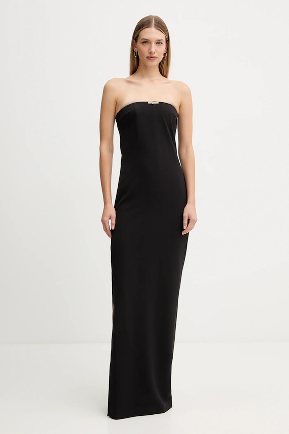 Φόρεμα Elisabetta Franchi με ελαστάν μαύρο ABR4652E3