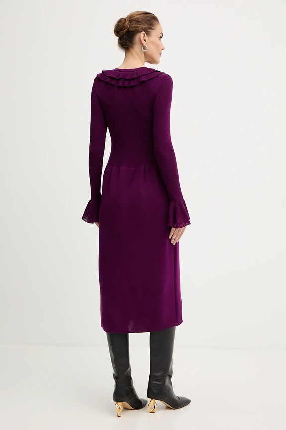 Abbigliamento Luisa Spagnoli vestito in lana 100175 violetto