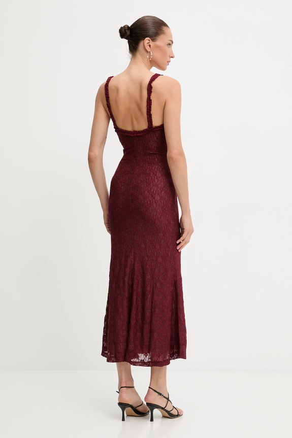 Oblečení Šaty Bardot 59964DB burgundské