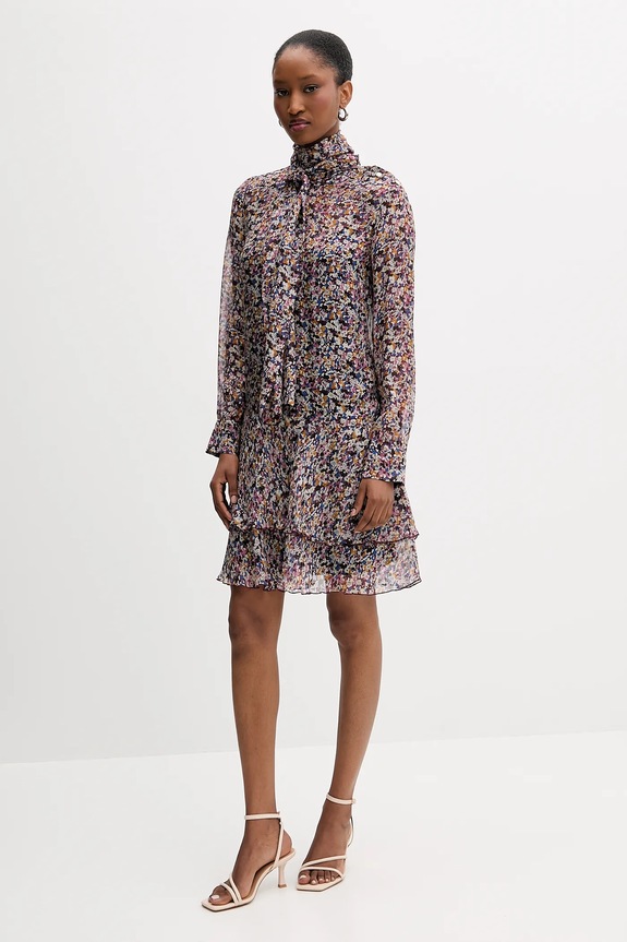 Liu Jo vestito in seta MF5001.T2559 violetto AW25