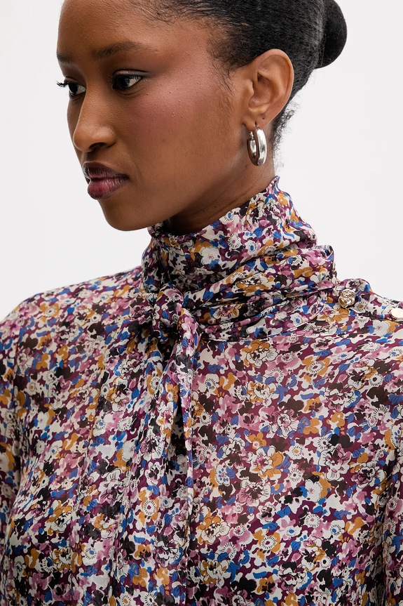 Liu Jo vestito in seta violetto MF5001.T2559