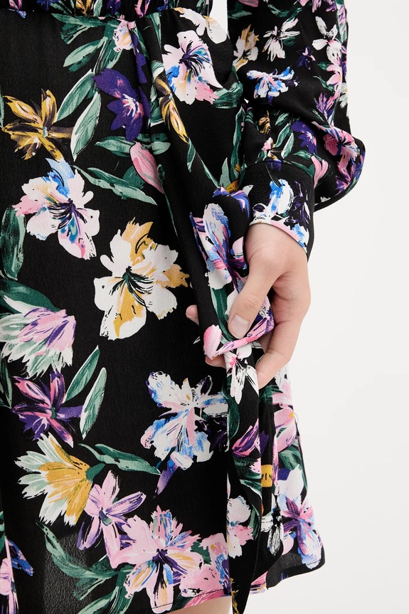 Šaty Desigual FLOR ACRILICA čierna 25WWVW09