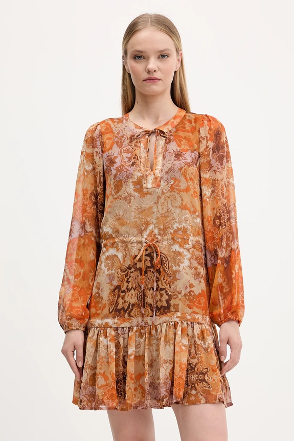 Desigual vestito BOHOSHORT mini arancione 25WWVW18